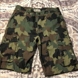 LRG Lifted Research Group camouflage cargo shorts